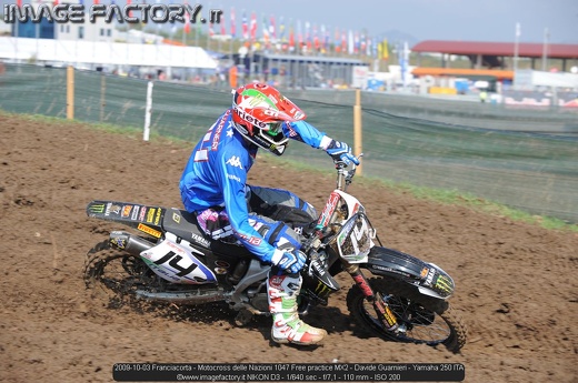 2009-10-03 Franciacorta - Motocross delle Nazioni 1047 Free practice MX2 - Davide Guarnieri - Yamaha 250 ITA